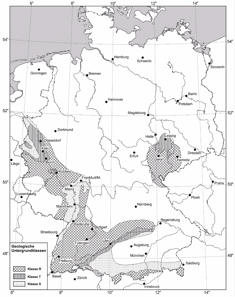 Geologische Untergrundklassen in Deutschland