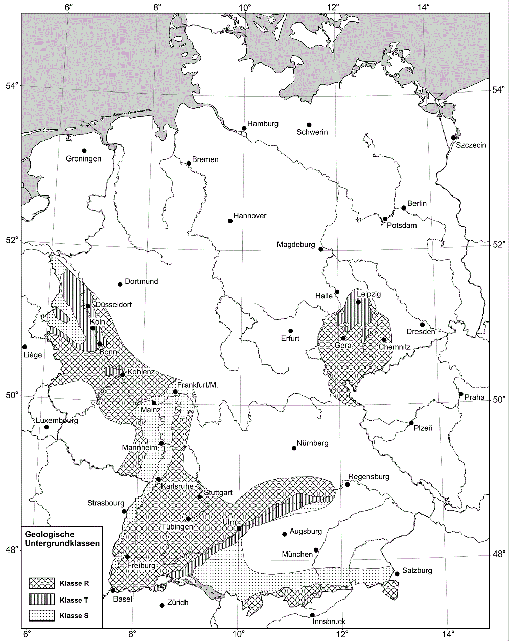 Geologische Untergrundklassen in Deutschland