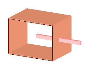 Quaderansicht mit Objekt