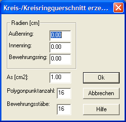 Kreis-/Kreisringquerschnitt erzeugen