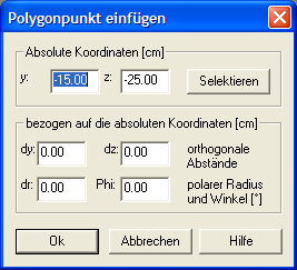 Polygonpunkt einfügen