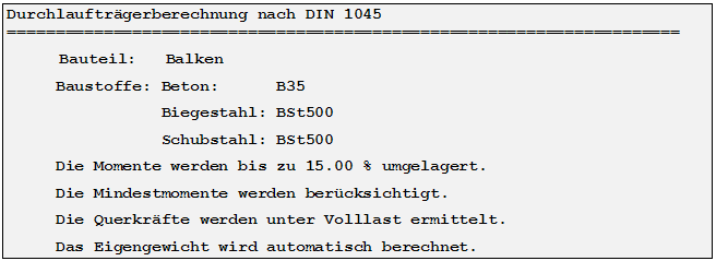 Allgemeine Angaben (DIN 1045)