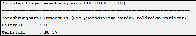 Allgemeine Angaben (DIN 18800 3.81)