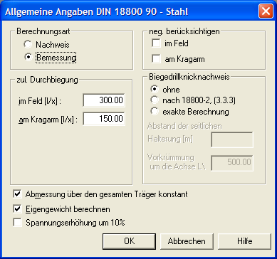 Allgemeine Angaben DIN 18800-1990