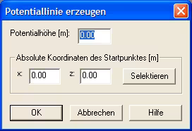 Potentiallinie erzeugen