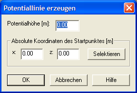 Potentiallinie erzeugen