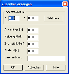 Zuganker erzeugen