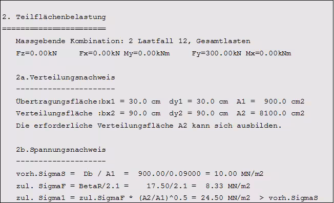 Teilflächenbelastung