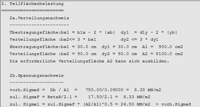 Teilflächenbelastung