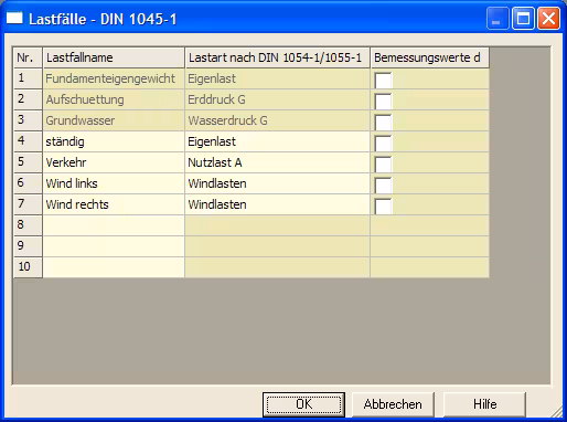 Lastfälle DIN 1045-1 / 1054 (2005)