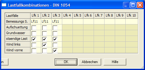 Lastfallkombination DIN 1045