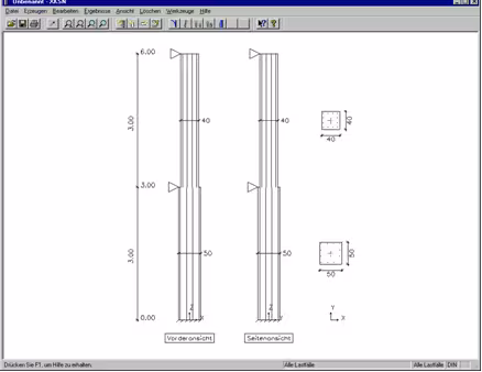 Stuetzengraphik mit Lager