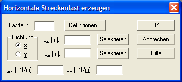 Horizontale Streckeneinwirkung
