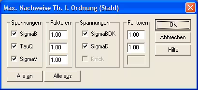 Max. Nachweise Th . I. O. DIN 18800/81