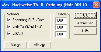 Max. Nachweise Th. II .O. DIN 1052