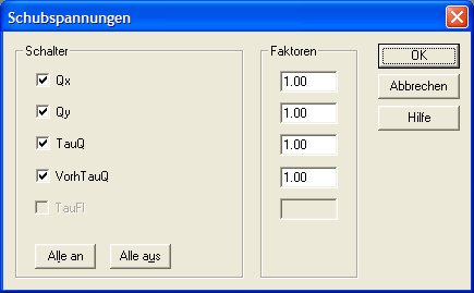Schubspannungen aus LFK DIN 1052