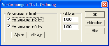 Verformungen Th. I. Ordnung