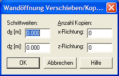 >Wandöffnung Verschieben / Kopieren