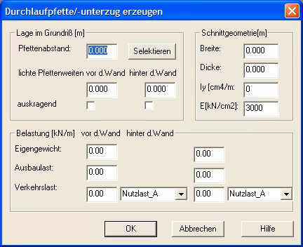 Durchlaufpfette/unterzug