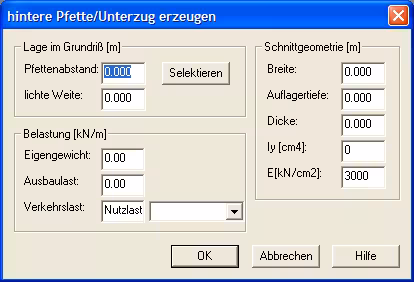hinter der Wandansicht