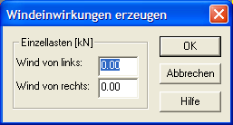 Windeinwirkung erzeugen