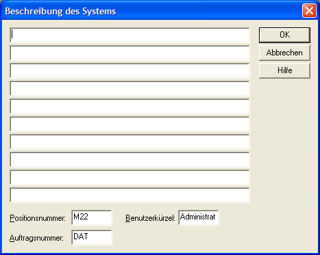 Beschreibung des Systemes