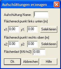 Aufschüttungen erzeugen