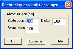 Rechteckquerschnitt  erzeugen