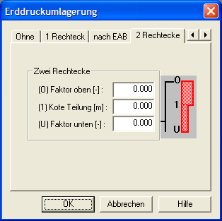 Erddruckumlagerung Zwei Rechtecke