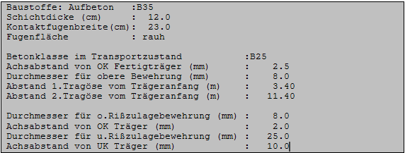 Baustoffe (für Aufbeton und Transport)