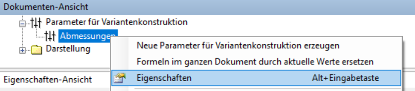 Parameter für dreiseitig gelagerte Platten